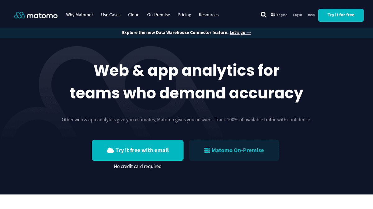 Screenshot of https://matomo.org